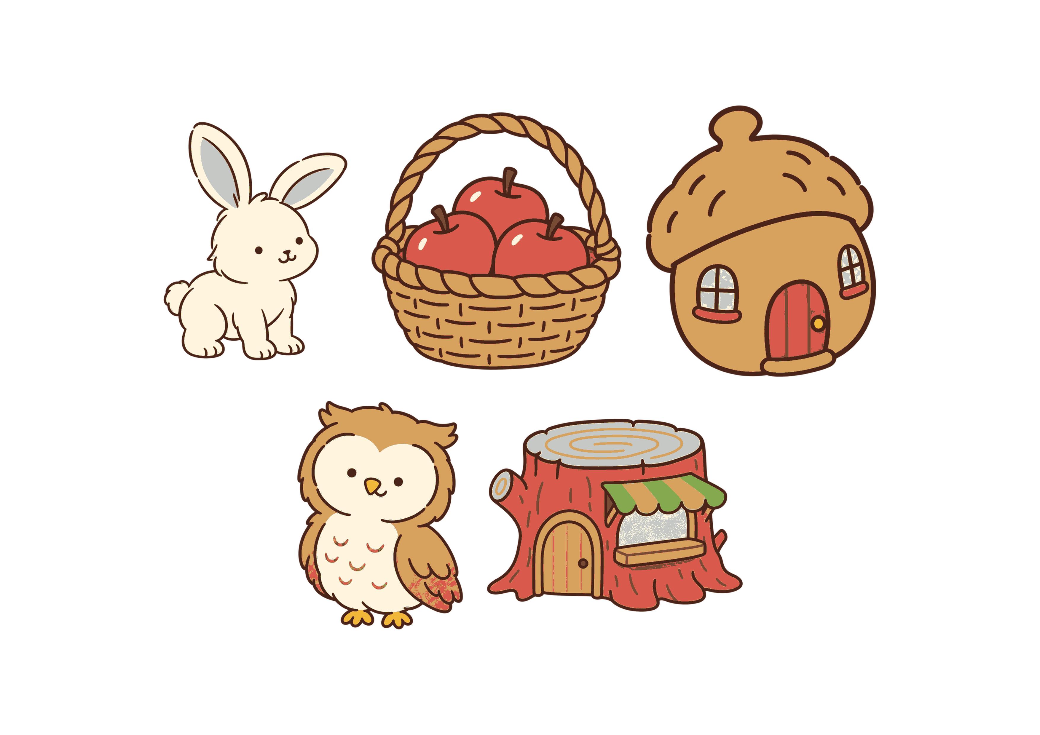 どんぐりくんのおつかいのA4印刷画像 2枚目