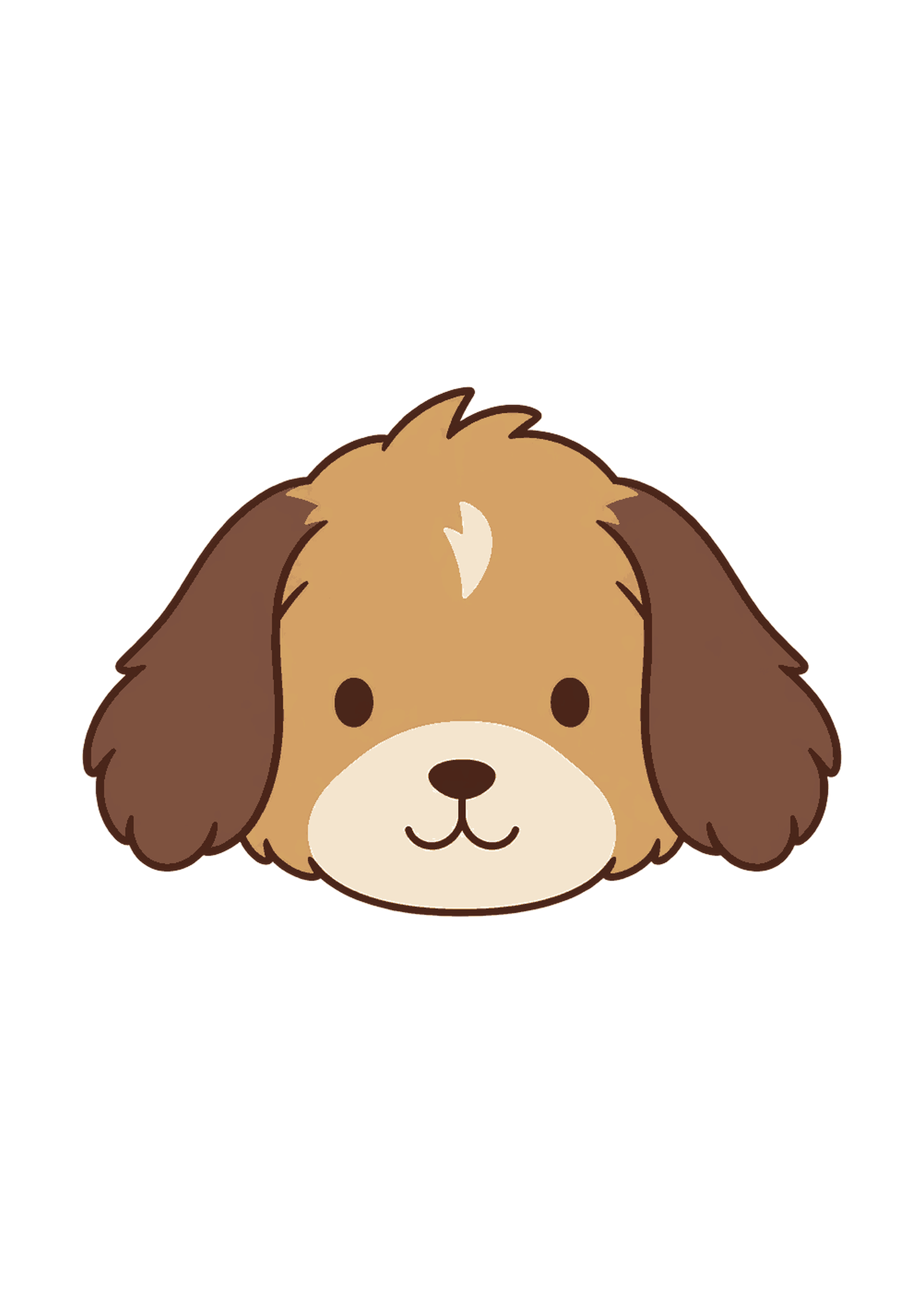 犬のお面・カラーのA4印刷画像