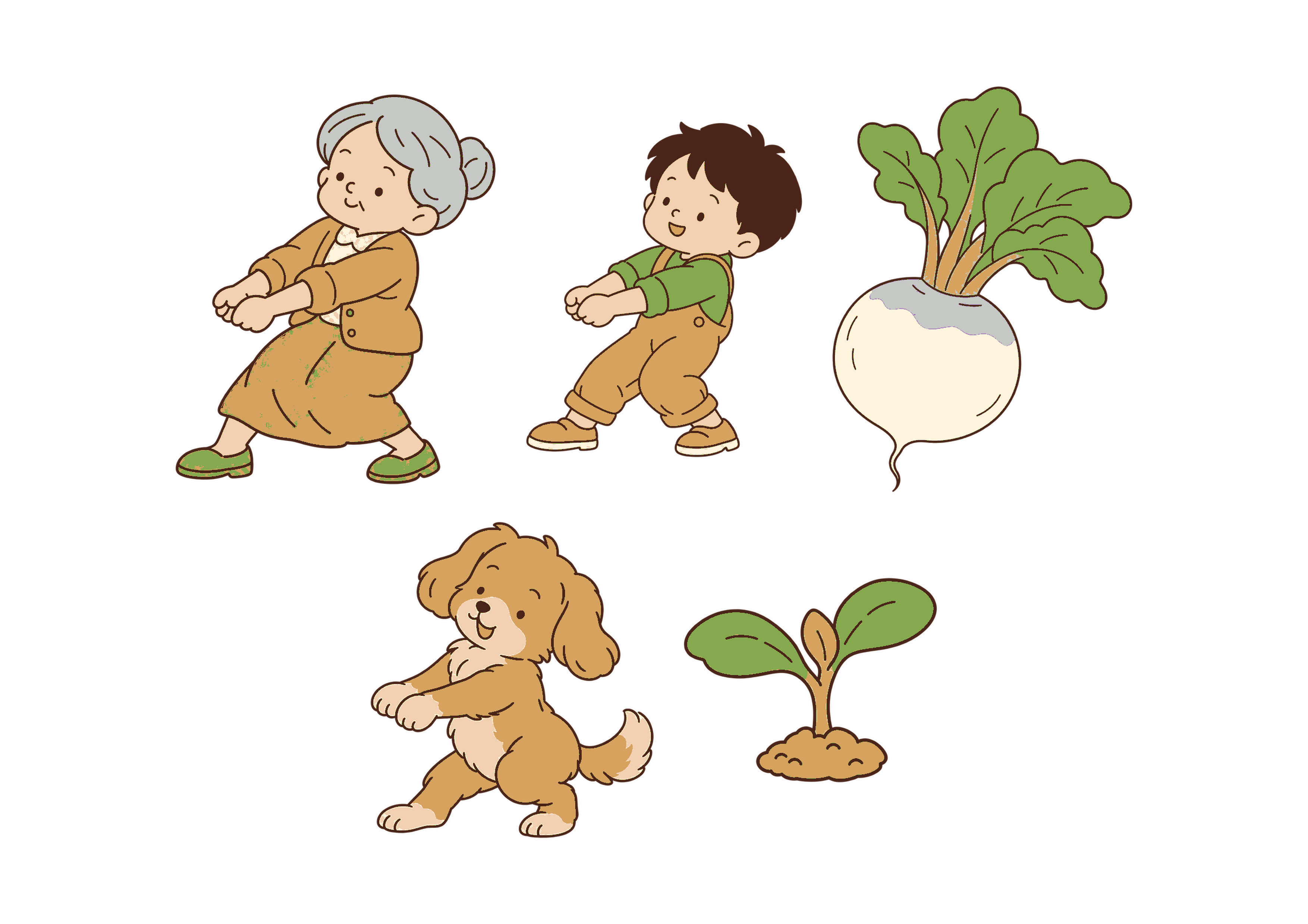 おおきなかぶのA4印刷画像 2枚目