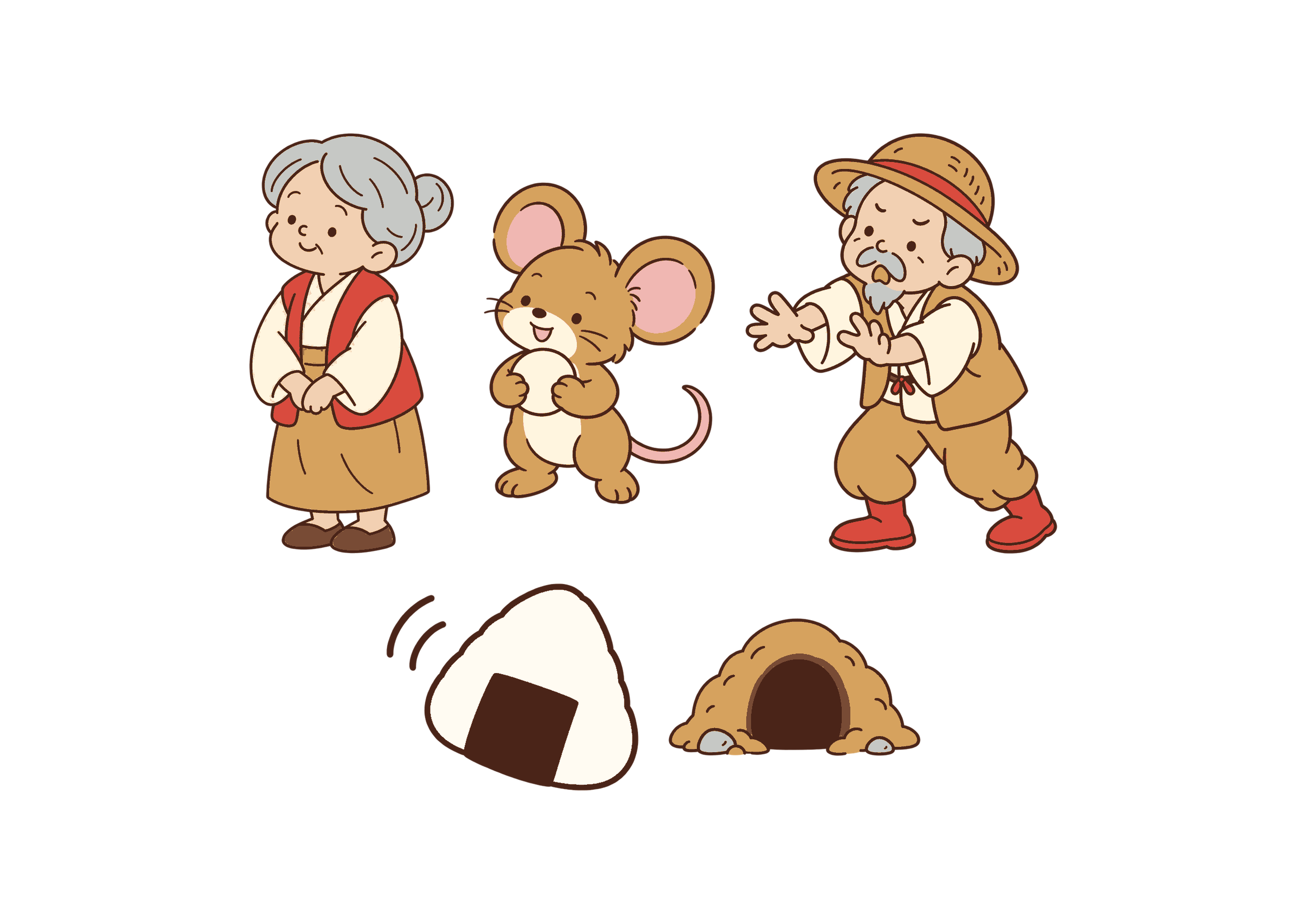 おむすびころりんのA4印刷画像 1枚目