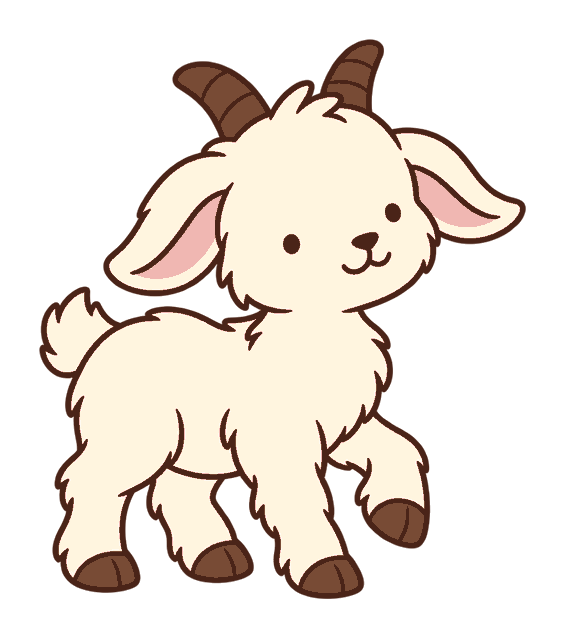 橋へ向かう小さいやぎ